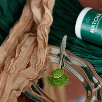 Raindust matcha is a Canadian matcha brand known for it's organic Ceremonial Grade Matcha. First Harvest, Japanese Matcha, Stone Ground Green Tea Powder. High-quality Matcha, vibrant emerald green color and pleasing aroma. When prepared, it creates a rich, creamy flavor, perfect for making matcha lattes, traditional ceremonial matcha, or baking
