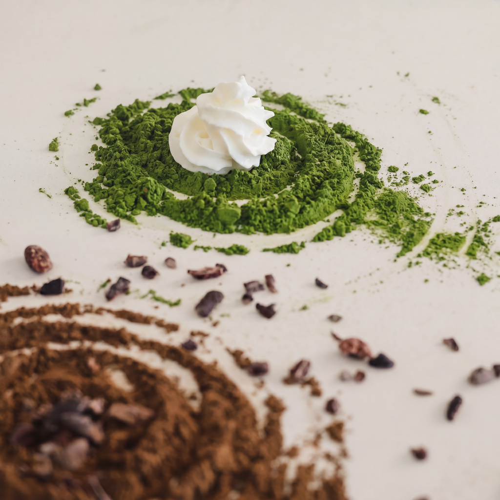 Smooth & Creamy ceremonial-grade Japanese matcha powder with a vibrant green colour and fine stone-ground texture